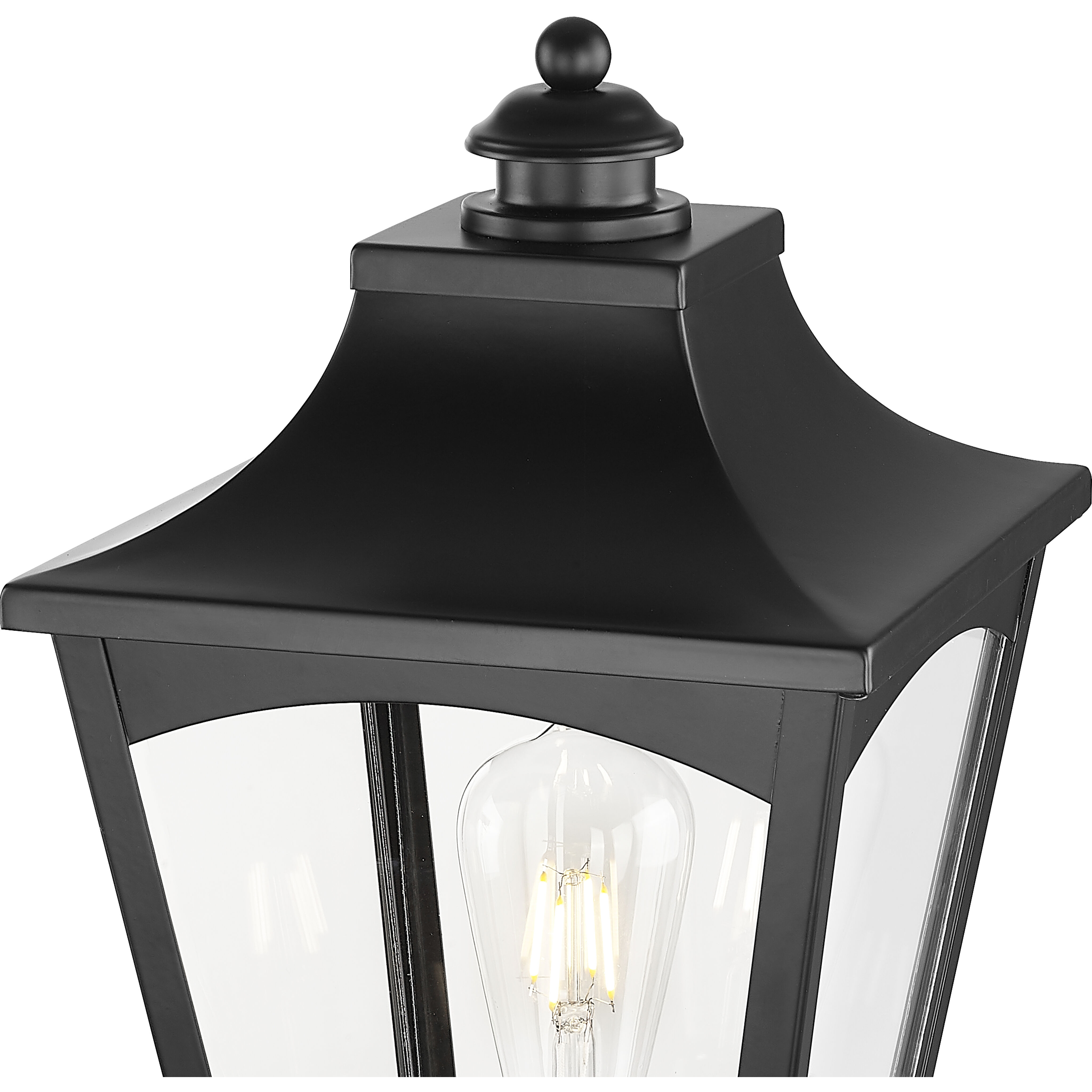 Curry 1 Light 19.5 inch Powder Coated Black Outdoor Post Lantern